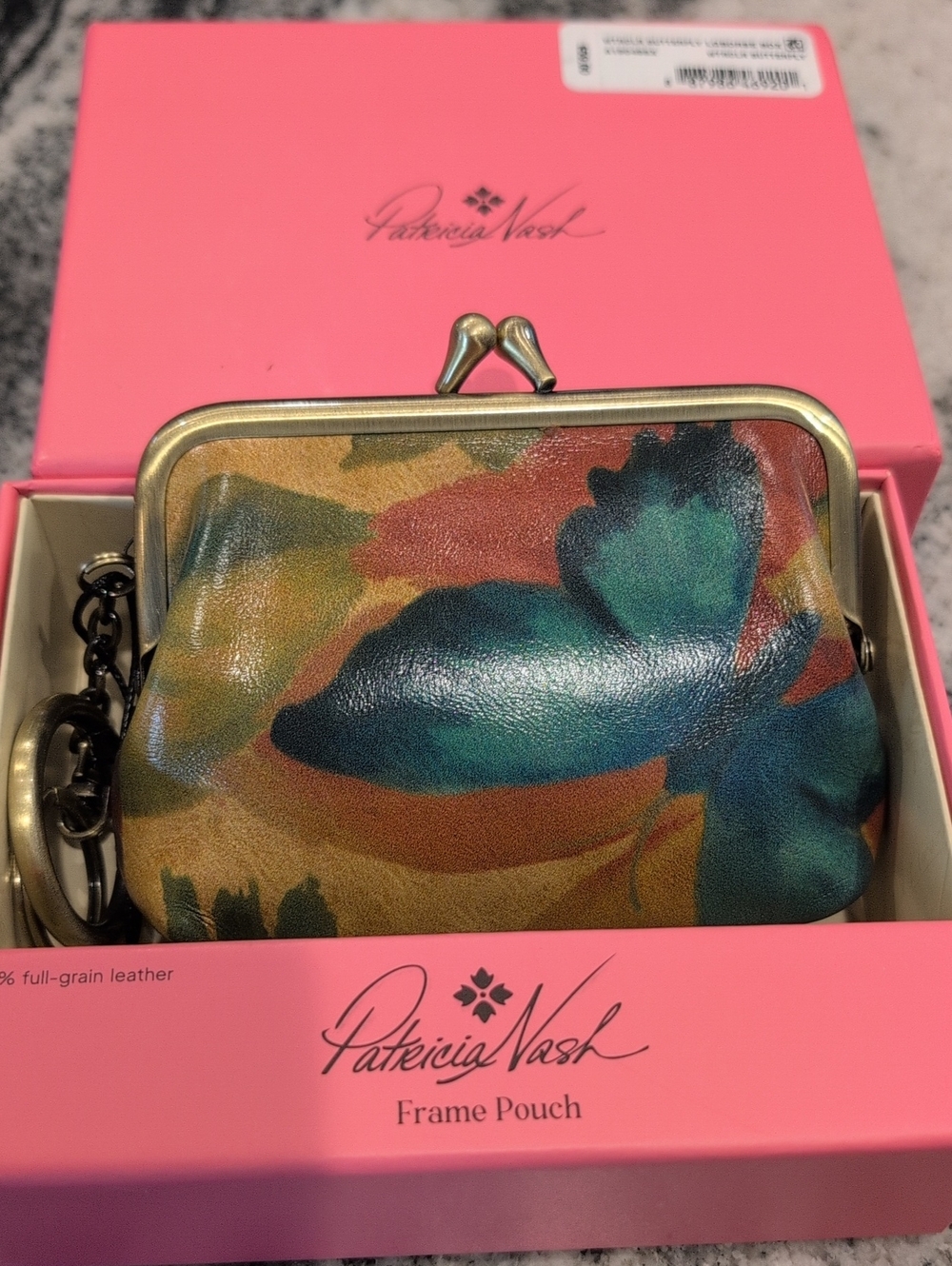 Patricia Nash Watercolor Butterfly Kisslock Wallet Coin Pouch